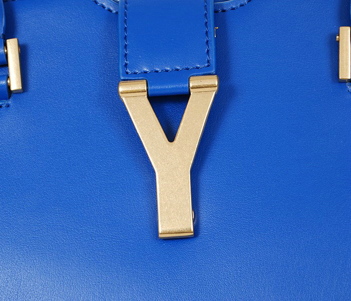YSL medium cabas chyc calfskin leather bag 8337 blue